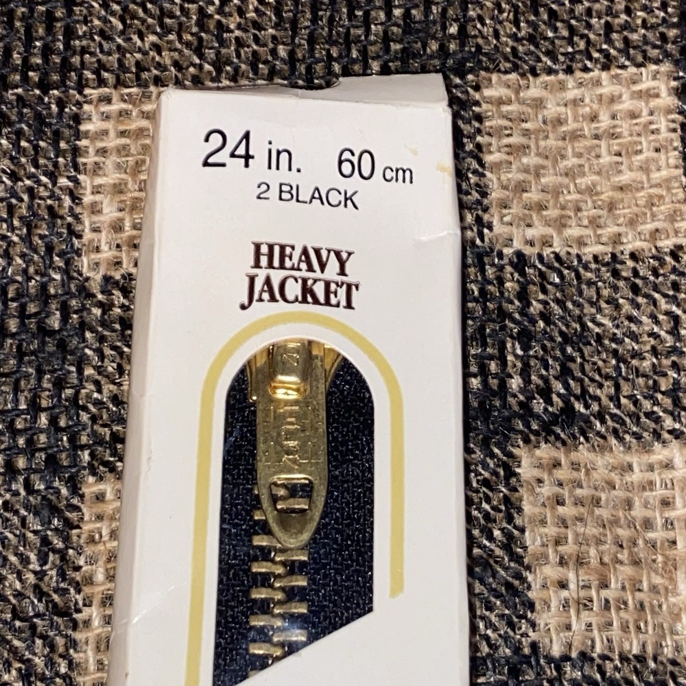 Coats&Clark 24" Black Heavy‎ Jacket Metal Separating Zipper NOS - Picture 4 of 7
